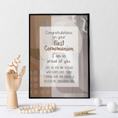 1304 Congrats On First Communion Birds Art - deloresartcanada