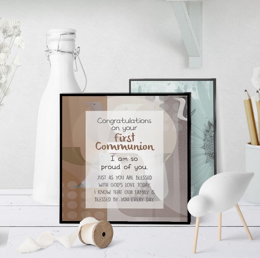 1304 Congrats On First Communion Birds Art - deloresartcanada