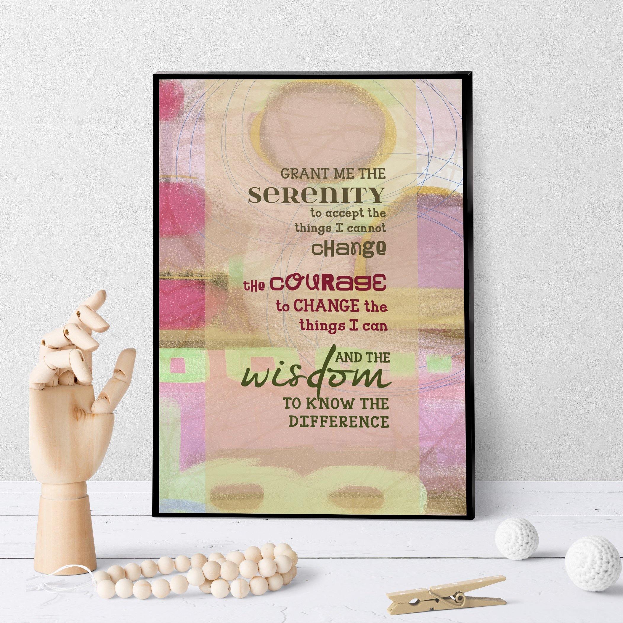 1308 Serenity Prayer Abstract Art - deloresartcanada