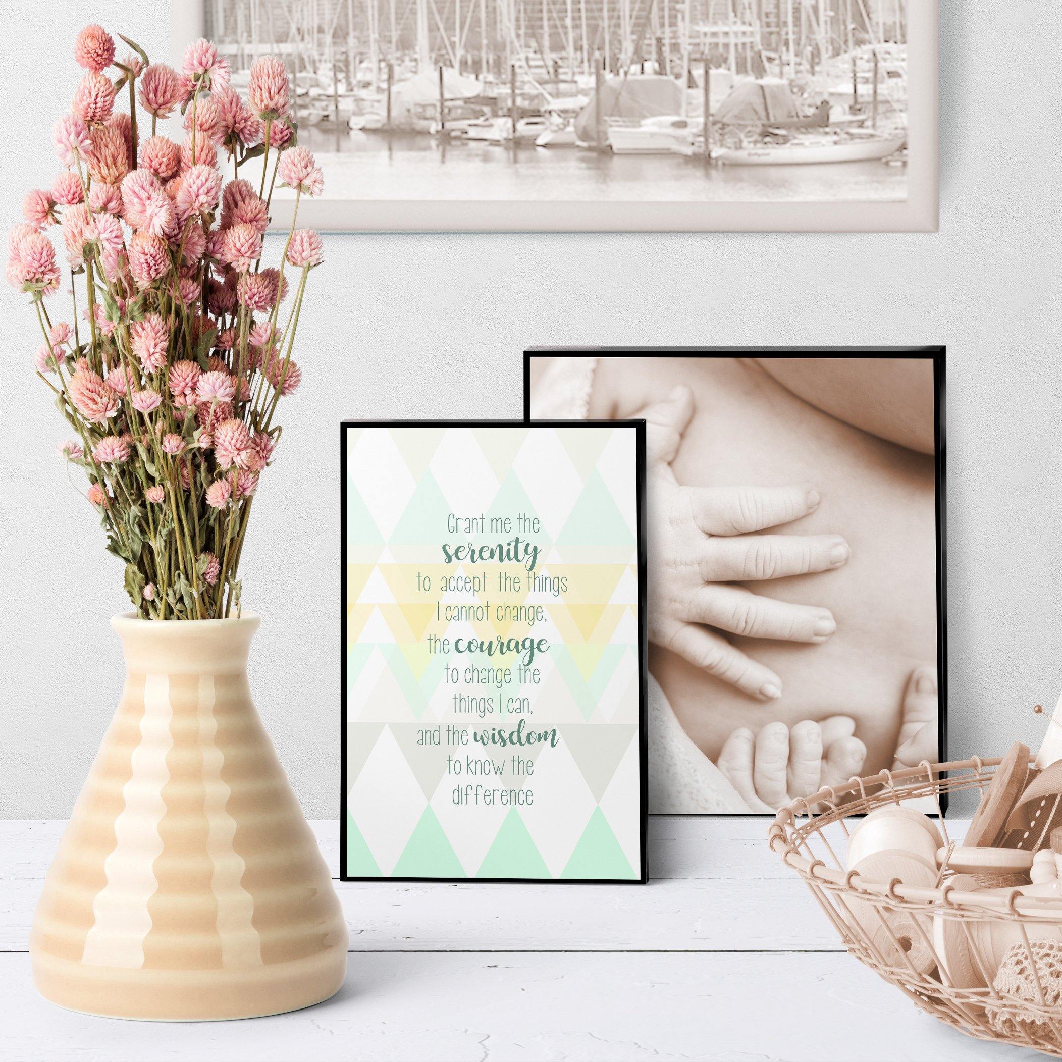 1310 Serenity Prayer Abstract Triangles Art - deloresartcanada