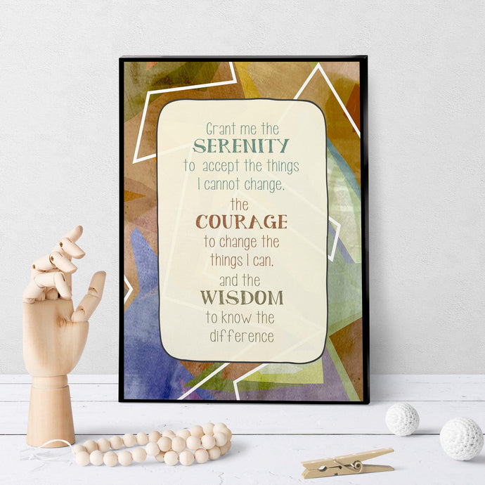 1311 Serenity Prayer Bold Abstract Art - deloresartcanada