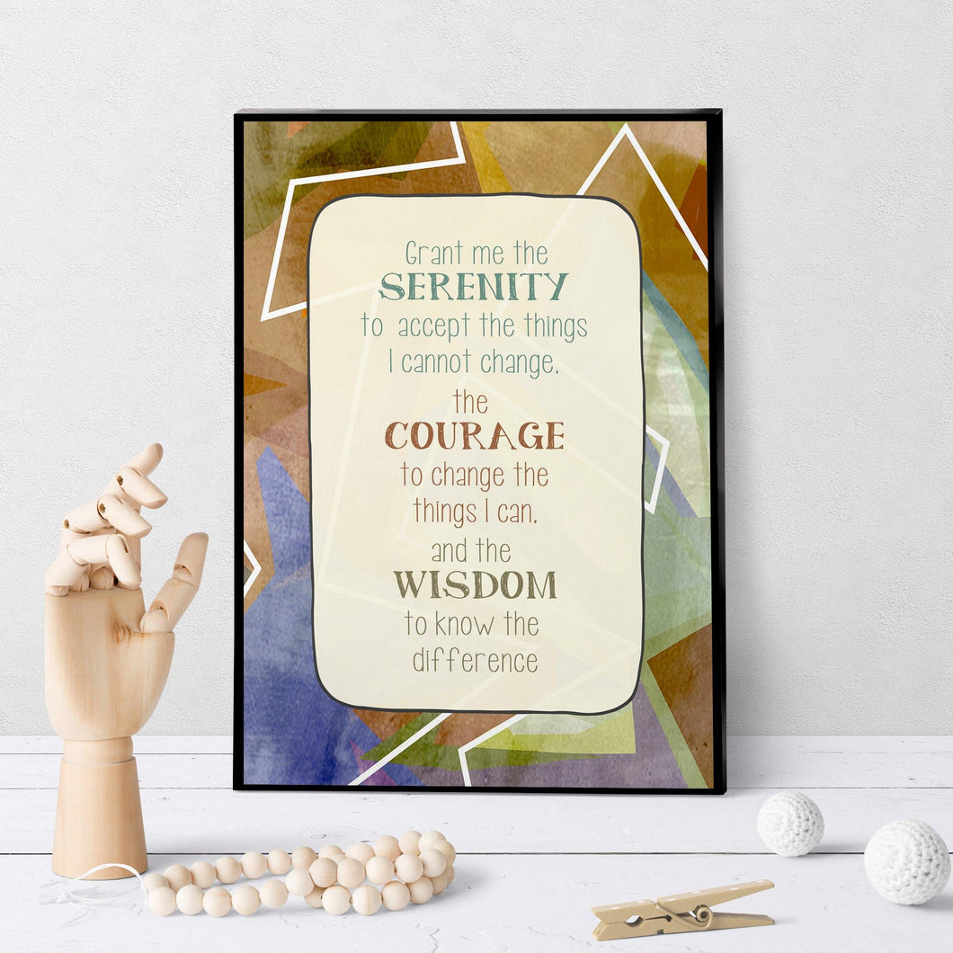 1311 Serenity Prayer Bold Abstract Art - deloresartcanada