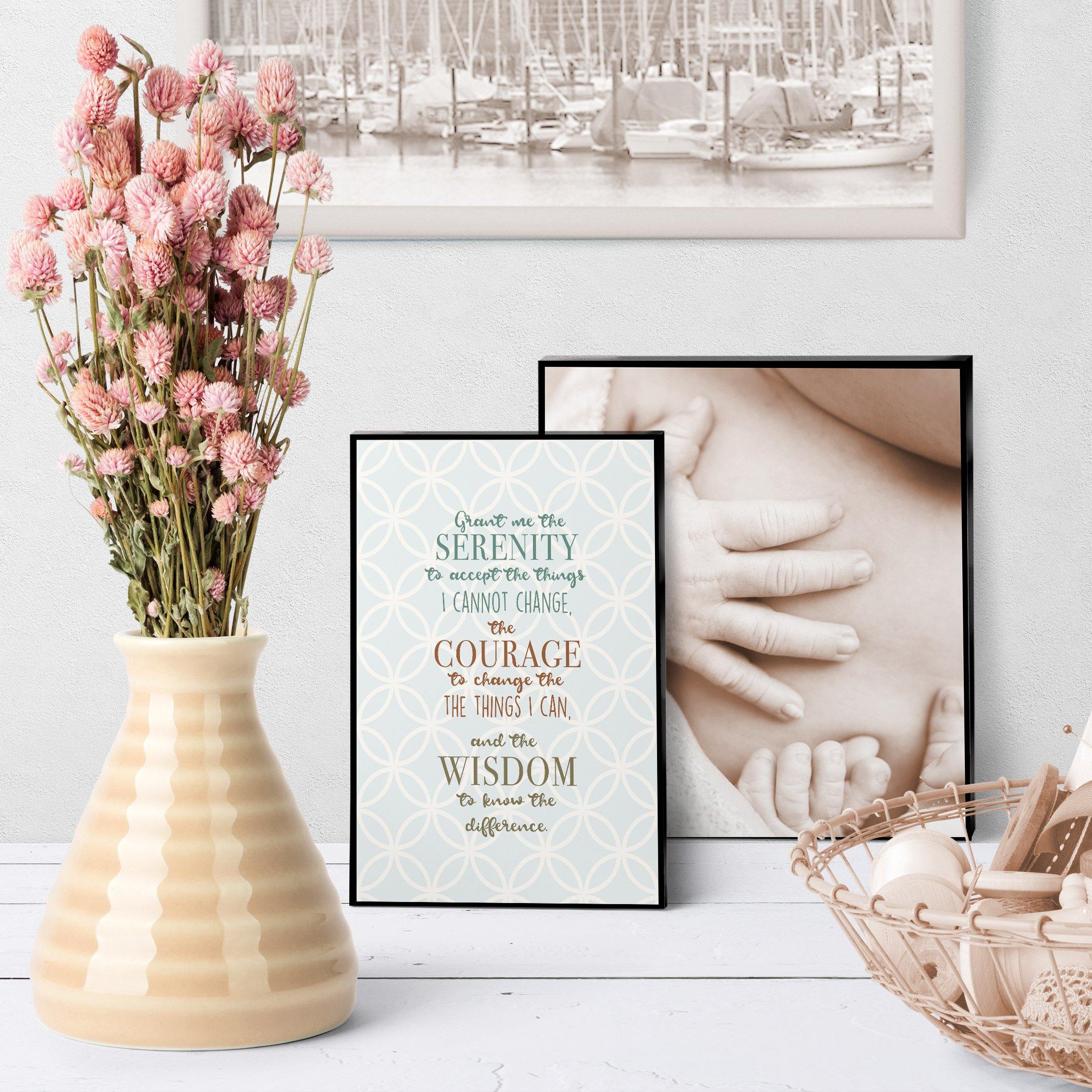 1312 Serenity Prayer Soft Blue Art - deloresartcanada