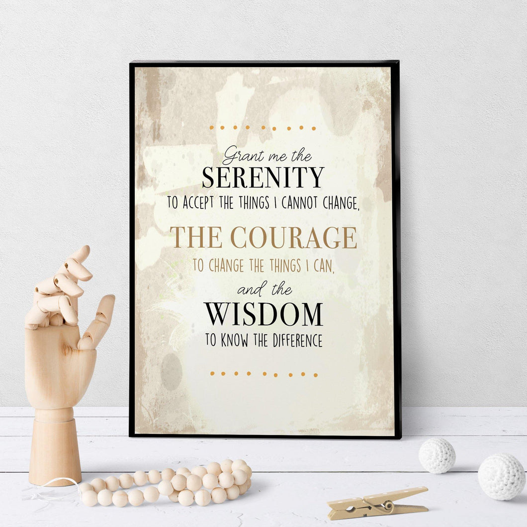 1314 Serenity Prayer Mixed Media Abstract Art - deloresartcanada