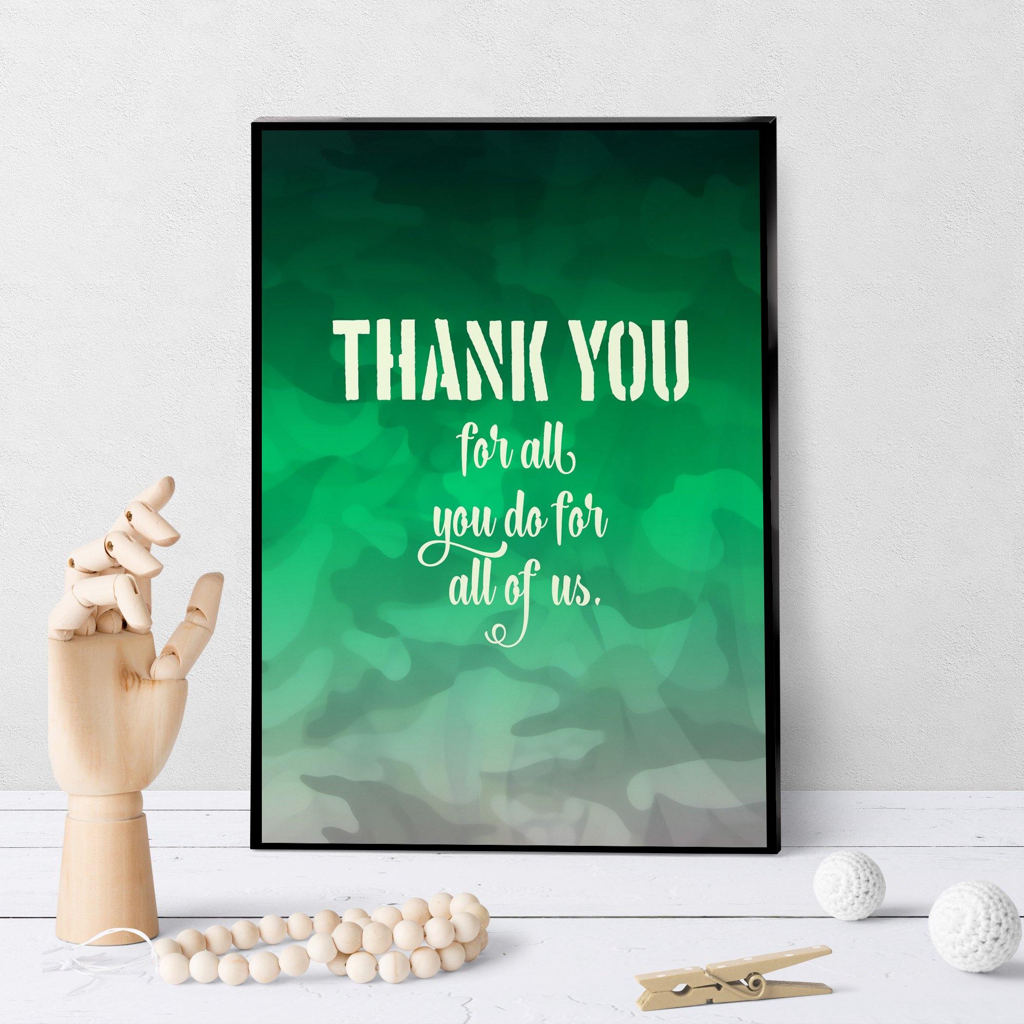 1317 Thank You On Camouflage Art
