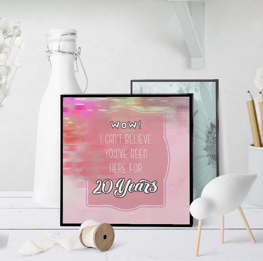 1322 Work Anniversary 20 Years Art - deloresartcanada