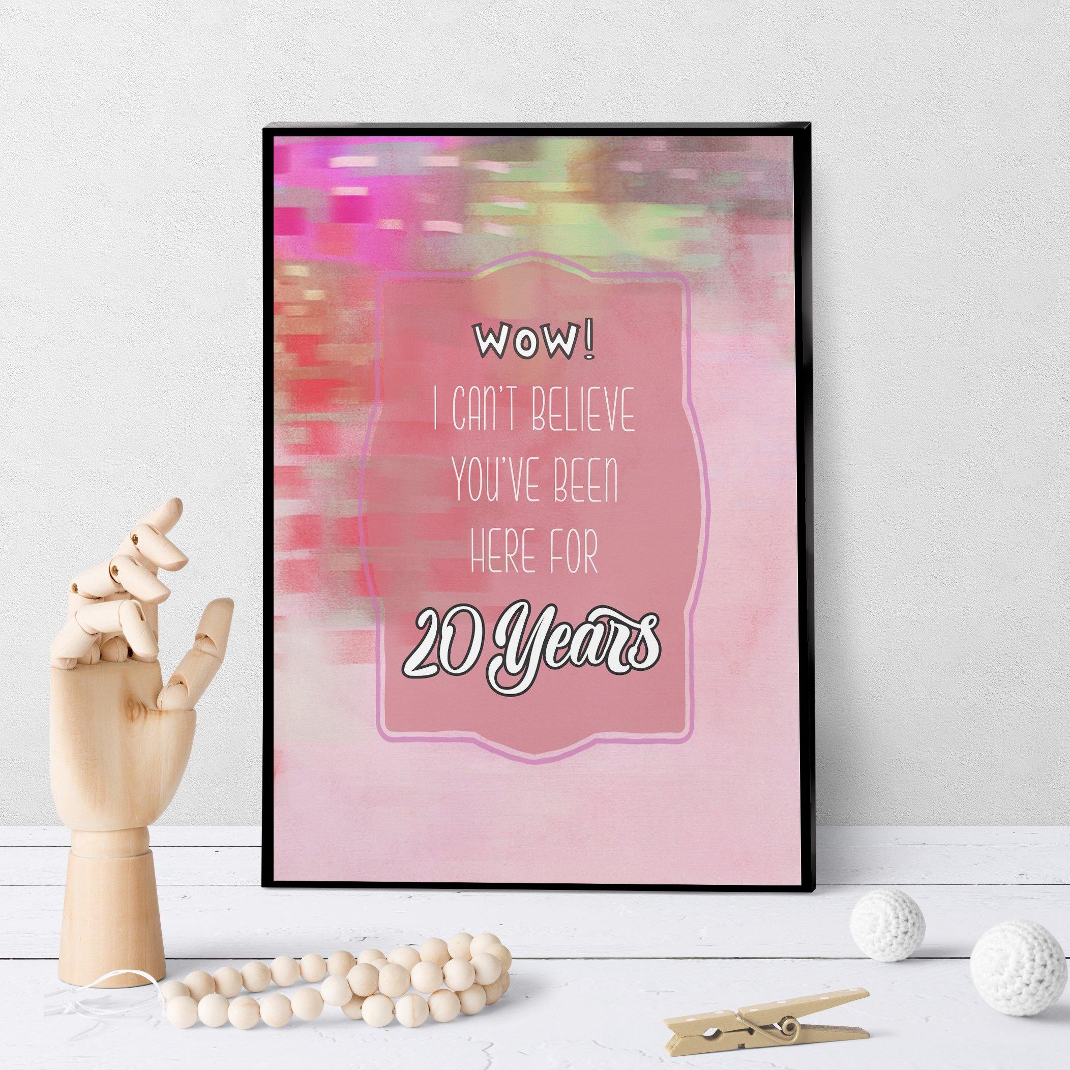 1322 Work Anniversary 20 Years Art - deloresartcanada