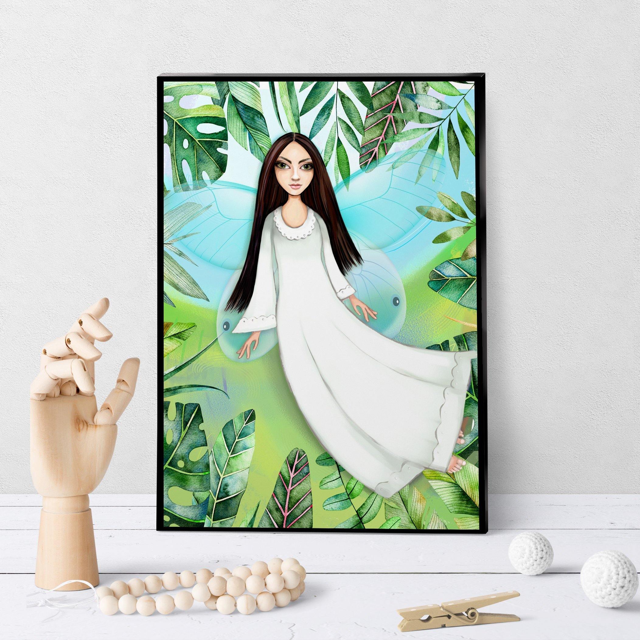 1324 Angel/Fairy Featuring Ethnic Girl Art - deloresartcanada