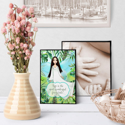 1324 Angel Life Is A Fairy Tale Ethnic Girl Art - deloresartcanada