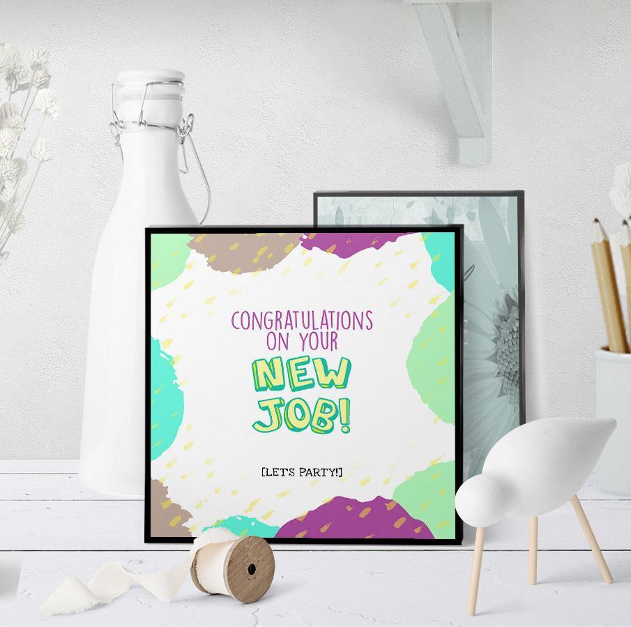 1337 Congrats On The New Job Art - deloresartcanada