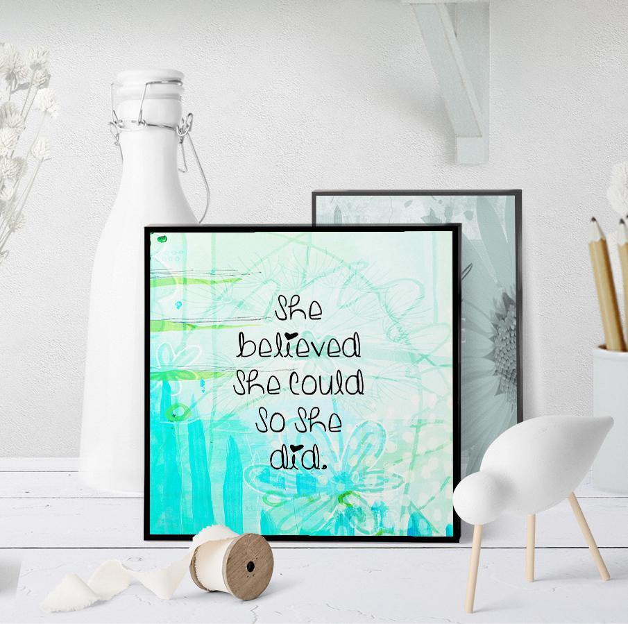 1338 She Believed She Could Art - deloresartcanada