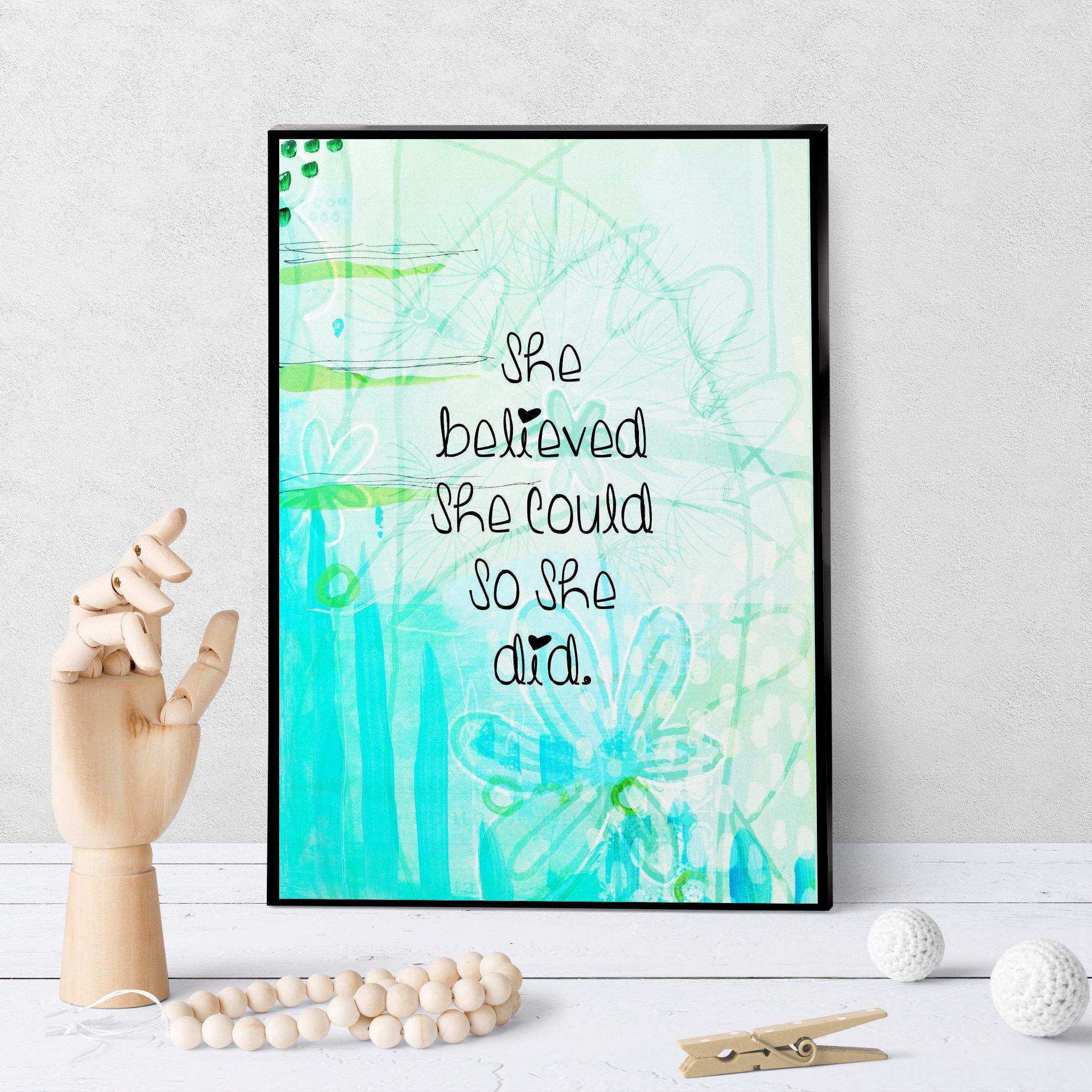 1338 She Believed She Could Art - deloresartcanada