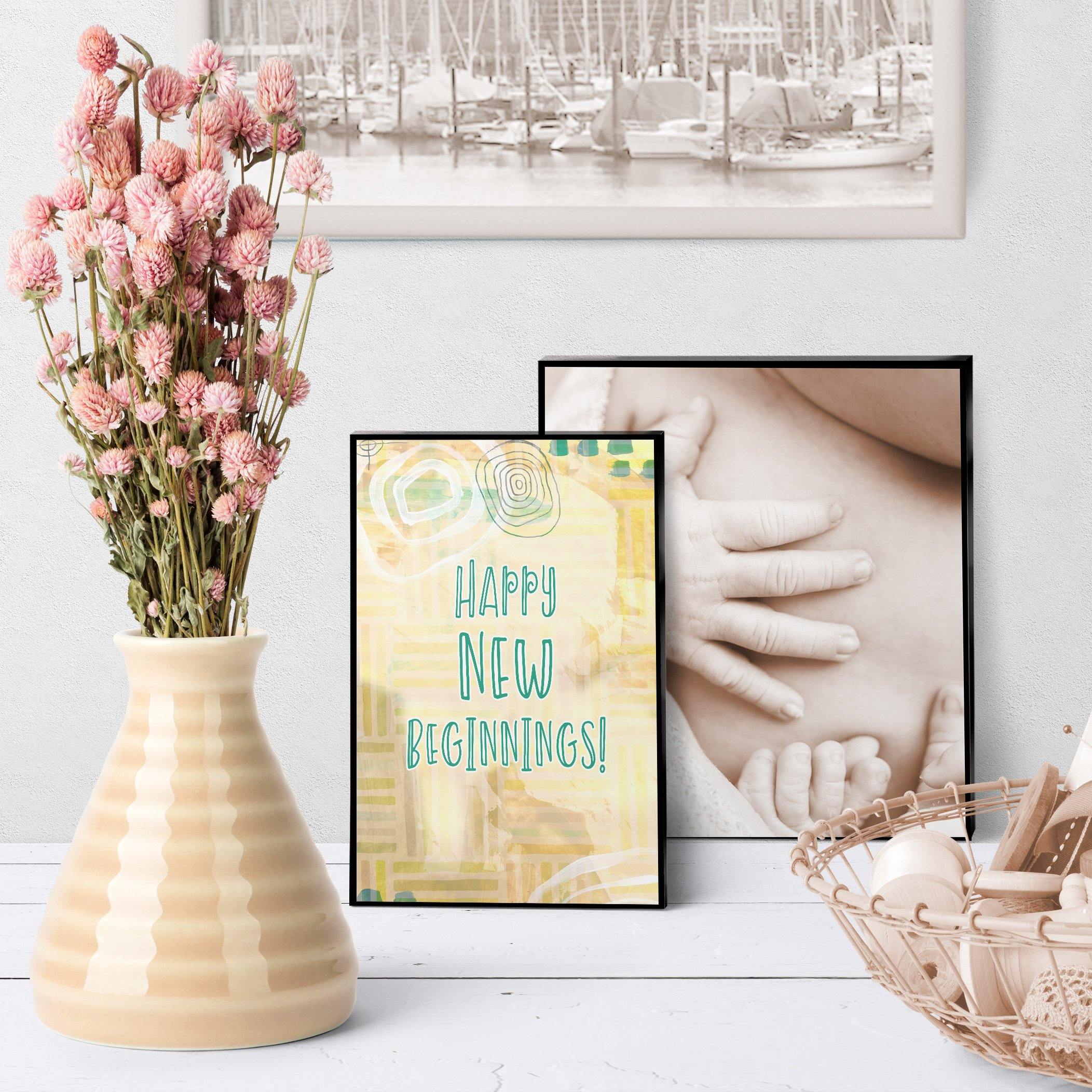 1341 Happy New Beginnings Art - deloresartcanada