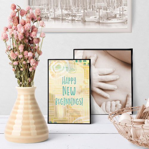 1341 Happy New Beginnings Art - deloresartcanada