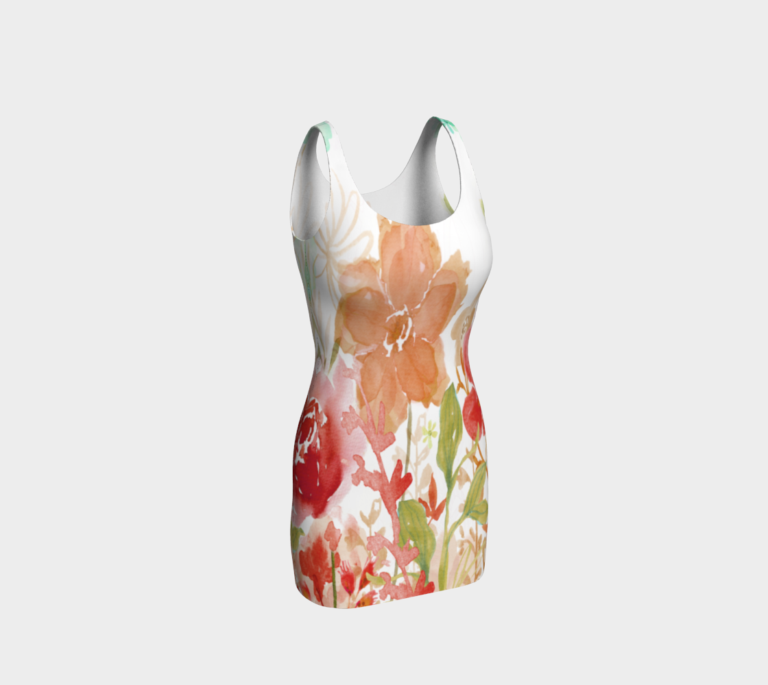 Prairie Garden Bodycon Dress by Deloresart