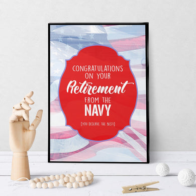 1375 Congrats On Retirement From Navy Art - deloresartcanada