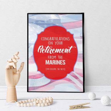 1377 Congrats On Retirement From Marines Art - deloresartcanada