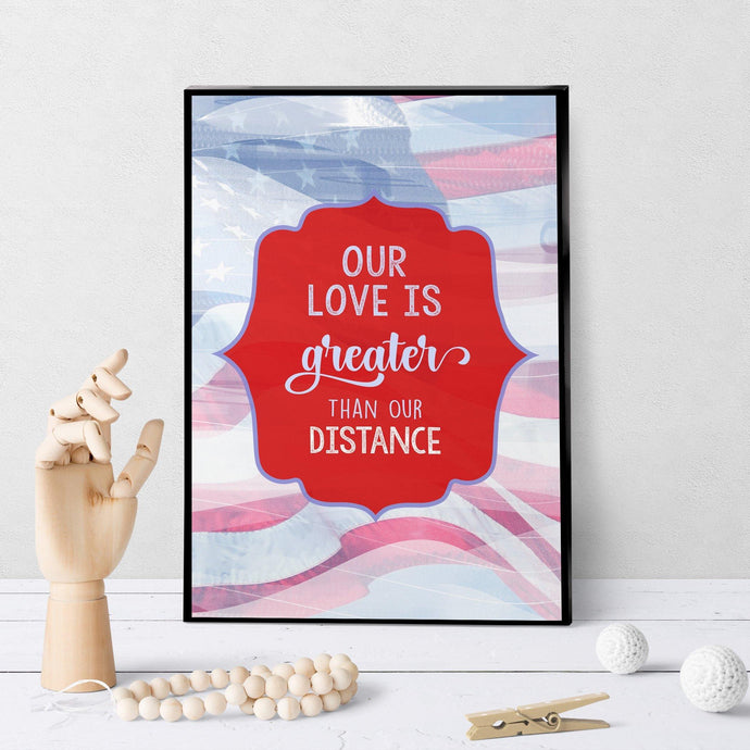1383 Our Love Is Greater Than Our Distance Art - deloresartcanada