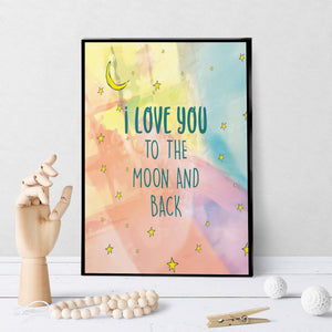 1399 Love You To The Moon And Back Art - deloresartcanada