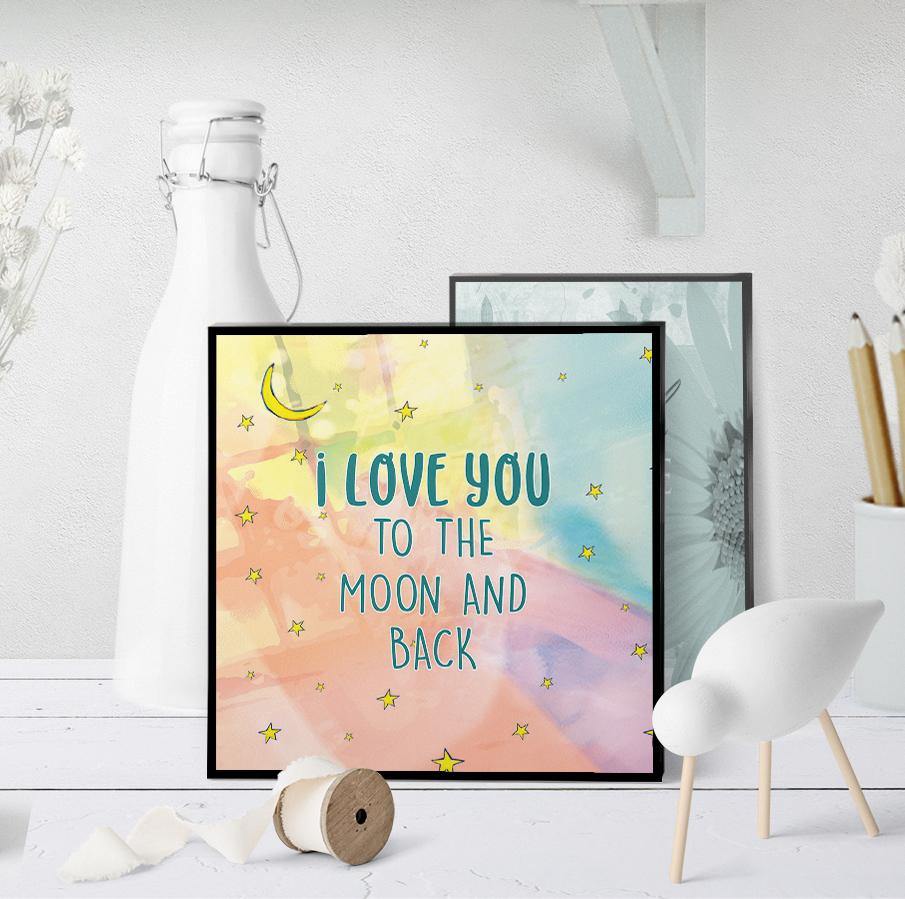 1399 Love You To The Moon And Back Art - deloresartcanada