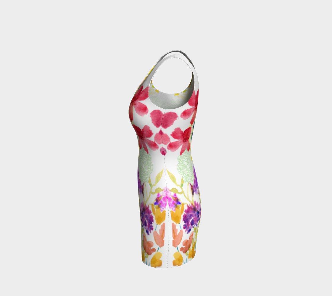 Victoria Blooms Bodycon Dress by Deloresart