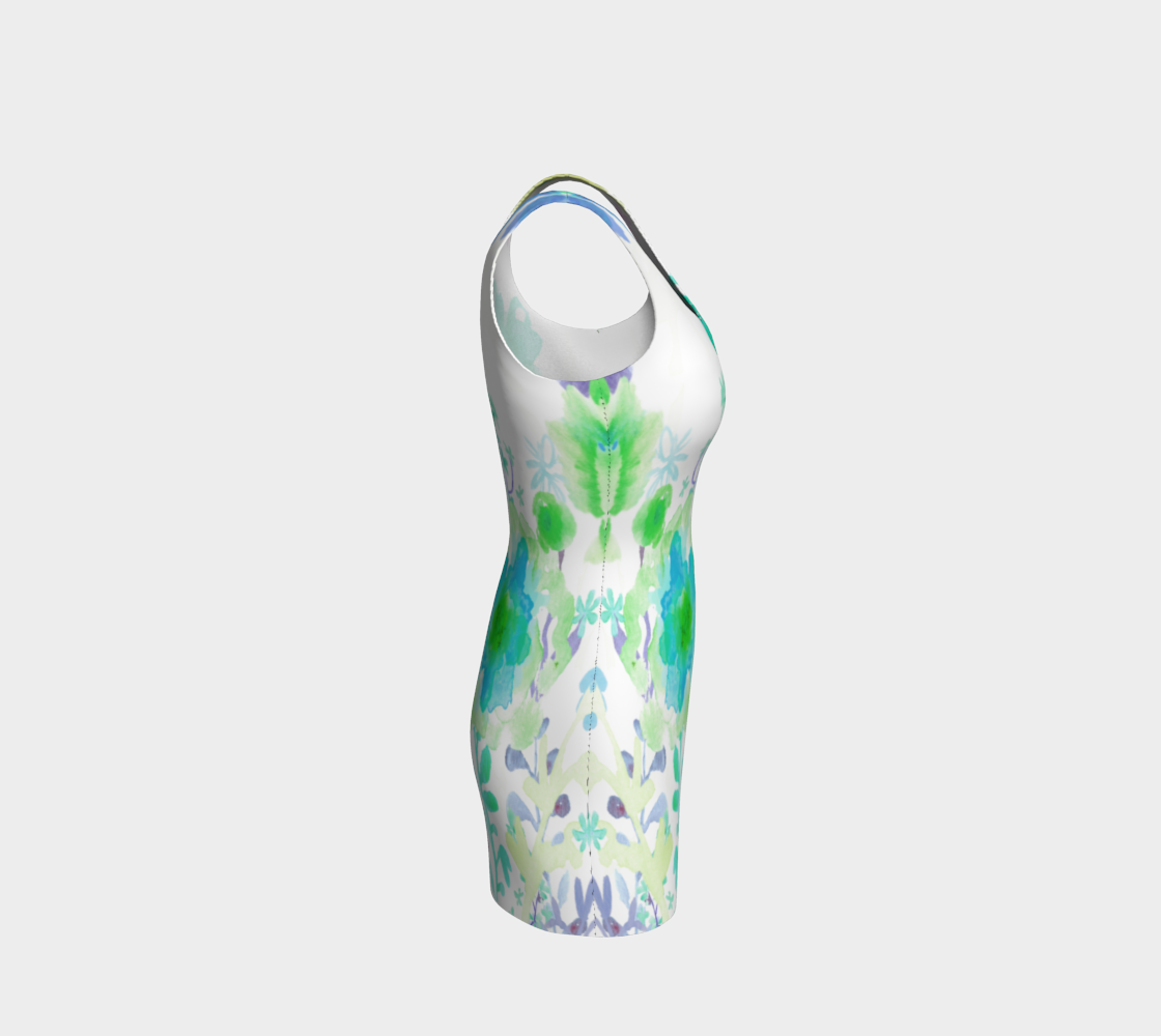 St. Mike's Garden Turquoise Bodycon Dress by Deloresart
