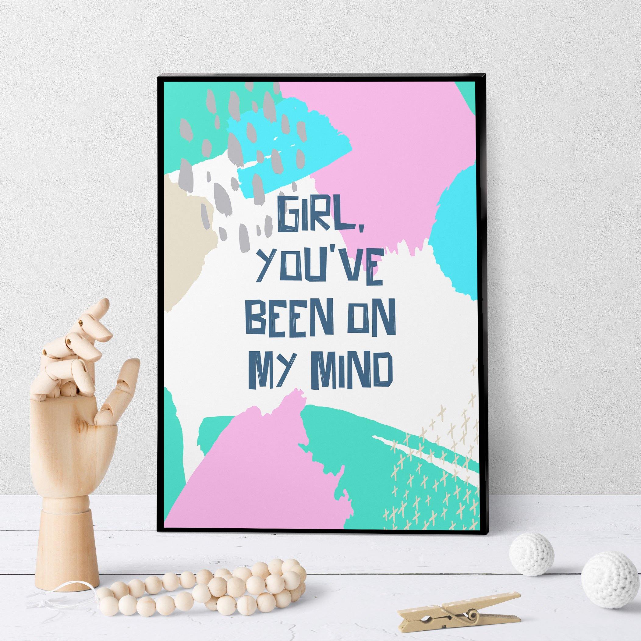 1411  Girl You've Been On My Mind Art - deloresartcanada