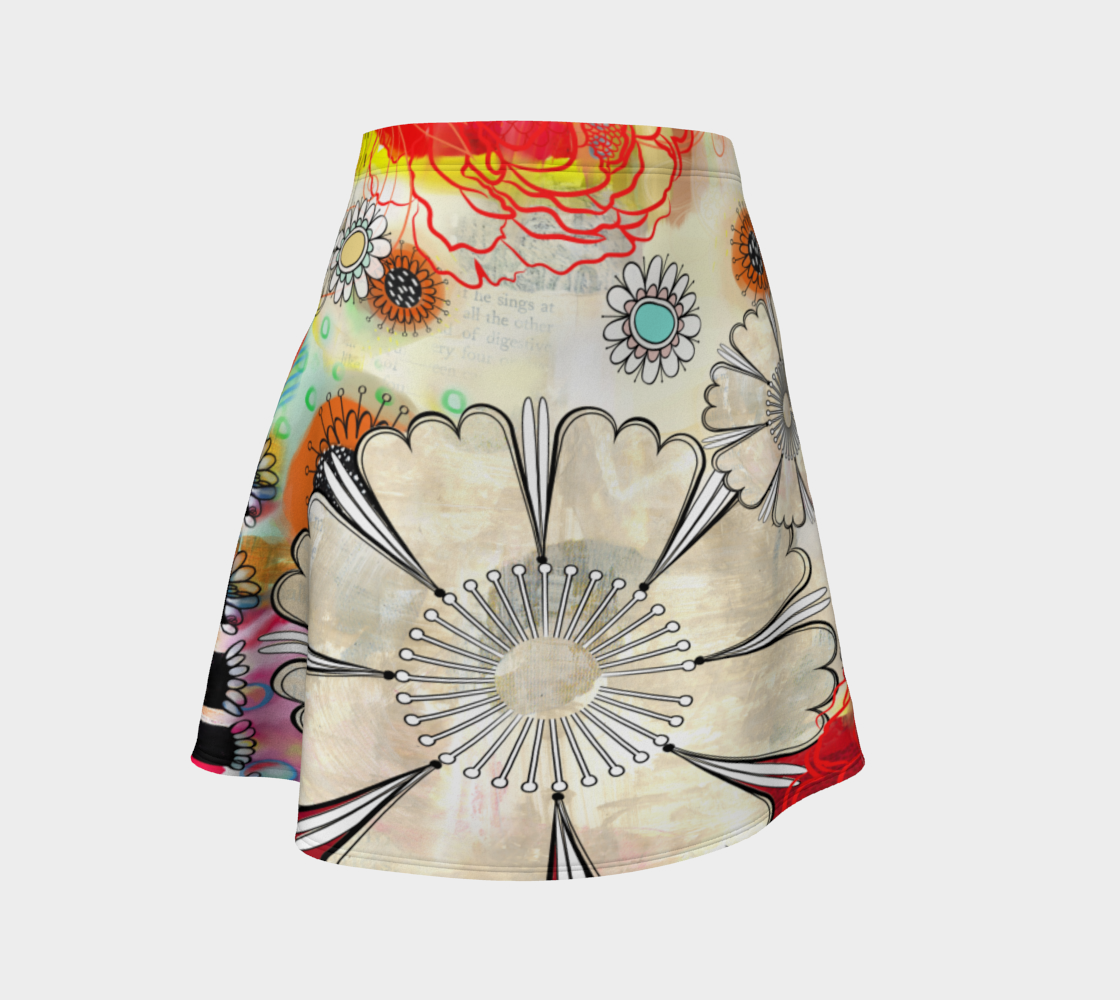 Flower Power Flare Skirt by Deloresart