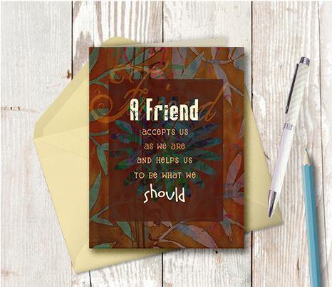 0141 Friend Note Card - deloresartcanada