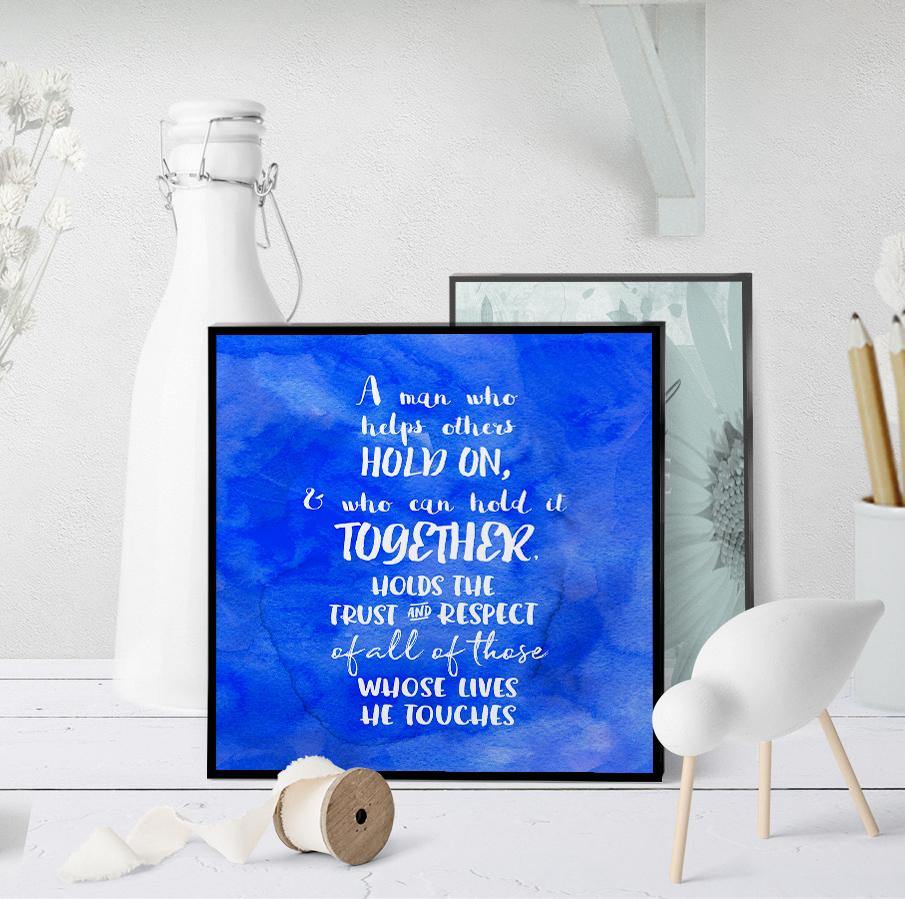 1422 A Man Who Is Strong Art - deloresartcanada