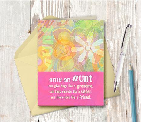 0148 Aunt Note Card - deloresartcanada