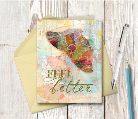 0149 Get Well Soon Note Card - deloresartcanada