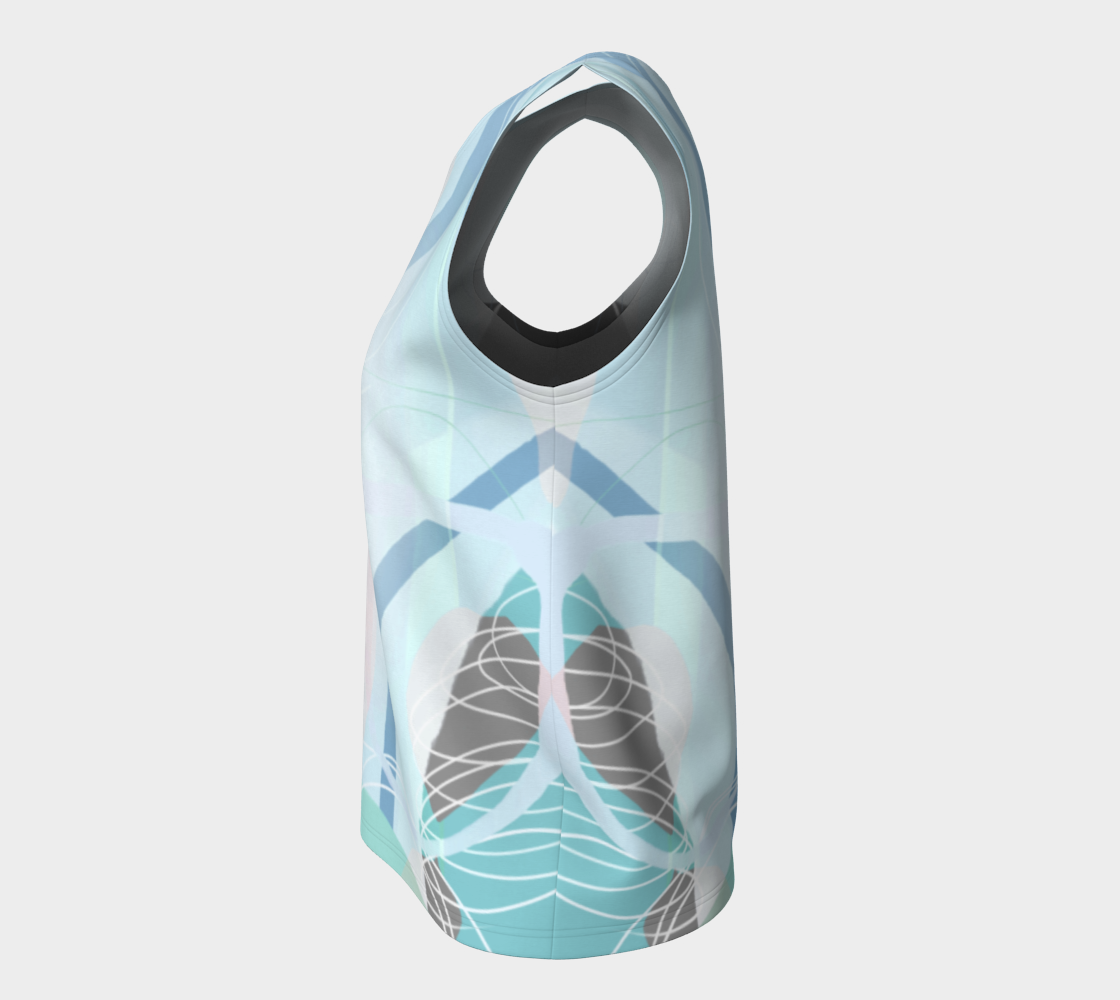 Shenanigans  Loose Tank by Deloresart Soft Blues - deloresartcanada