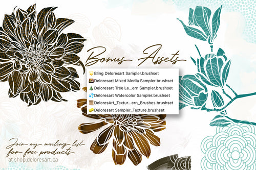 Volume 074 - Two Color Pattern Brushes and Washi Tapes - deloresartcanada