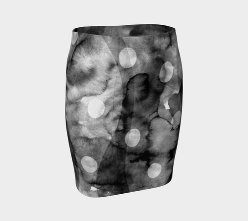 Because of You Greys Fitted Skirt y Deloresart - deloresartcanada