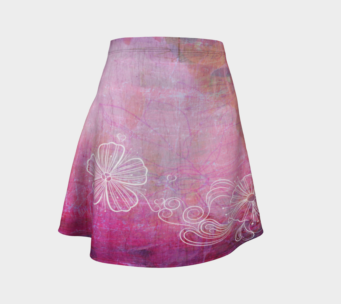Bra Off, Hair Up Flare Skirt by Deloresart