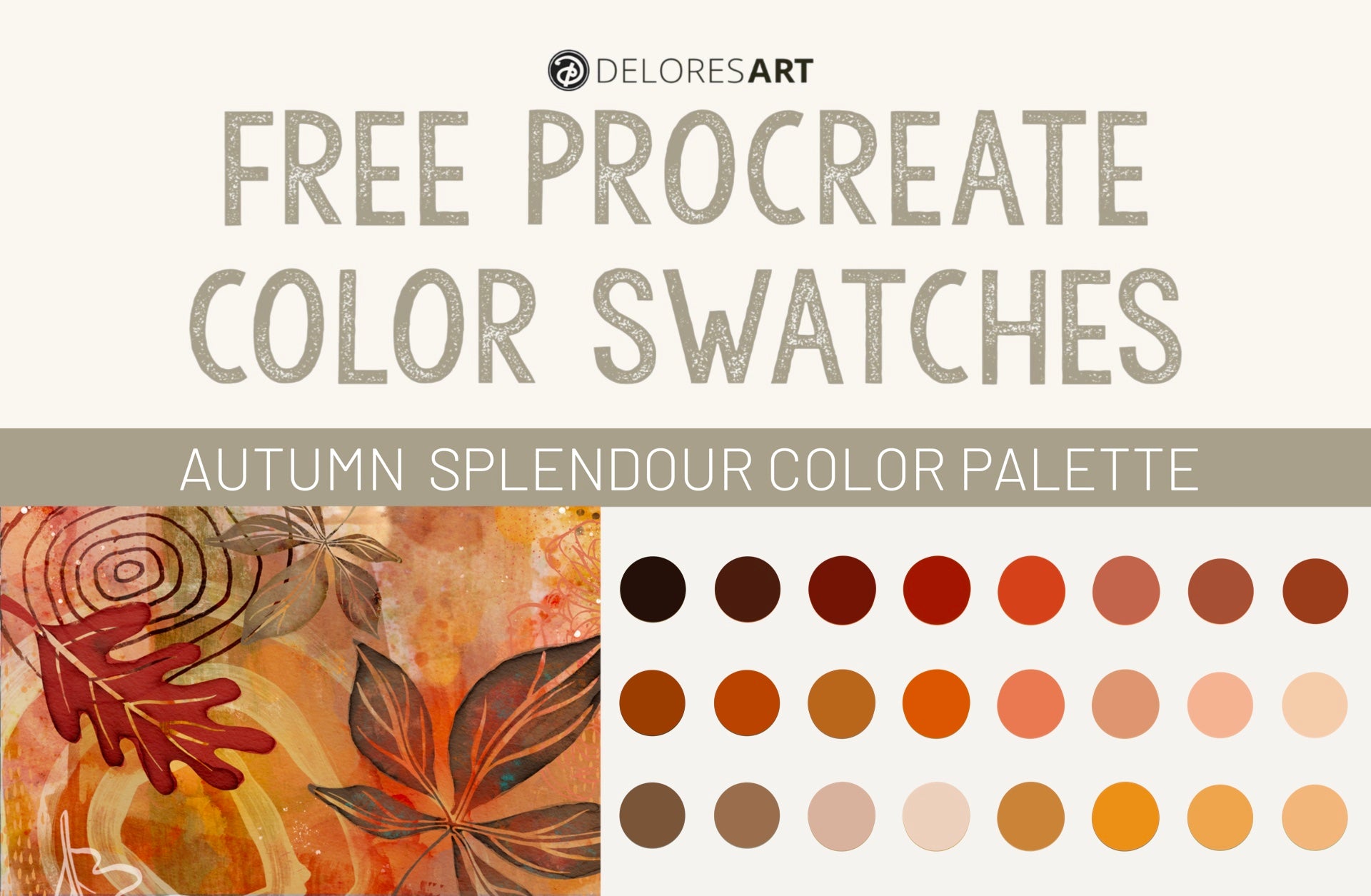 Autumn Splendour Color Swatches – deloresartcanada