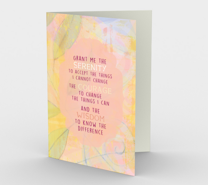 1306. Grant Me Serenity v.2 Floral  Card by DeloresArt
