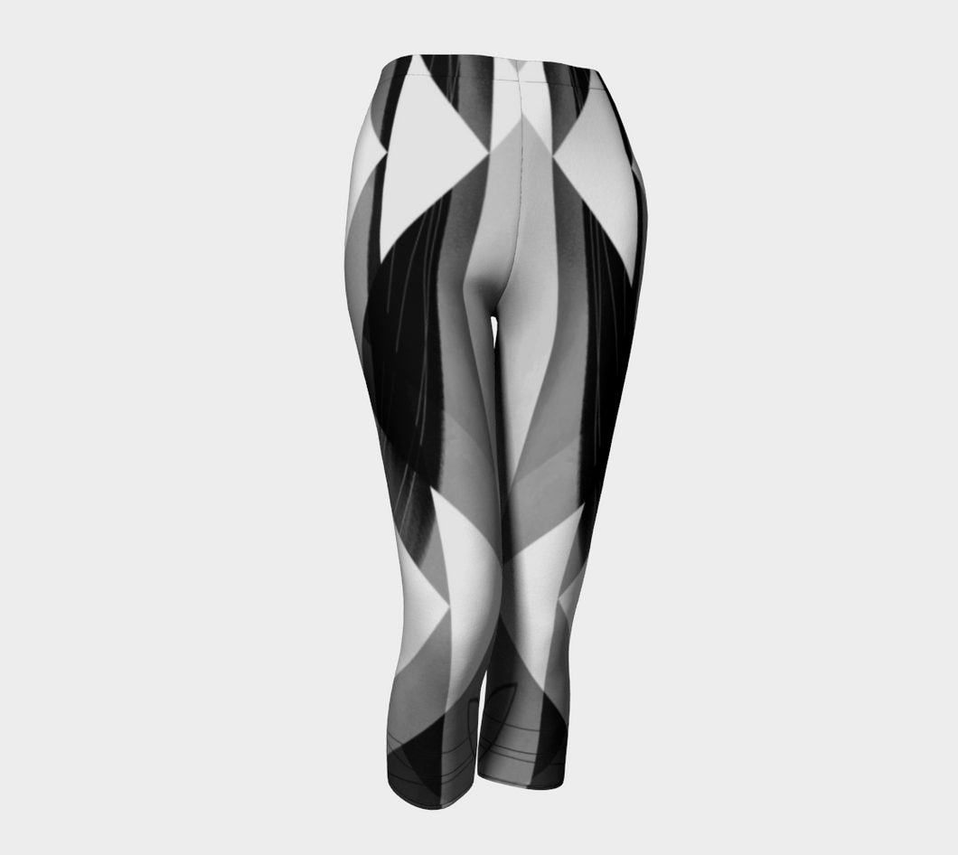 Obtuse Romance Grey Capris - deloresartcanada