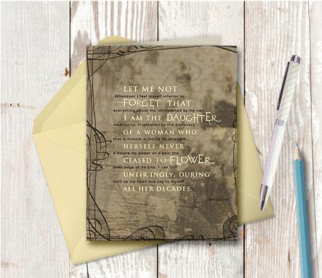 0169 Daughter Untiringly Note Card - deloresartcanada