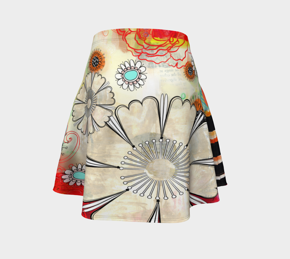 Flower Power Flare Skirt by Deloresart