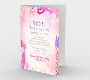 1152. Mom You Mean The World  Card by DeloresArt