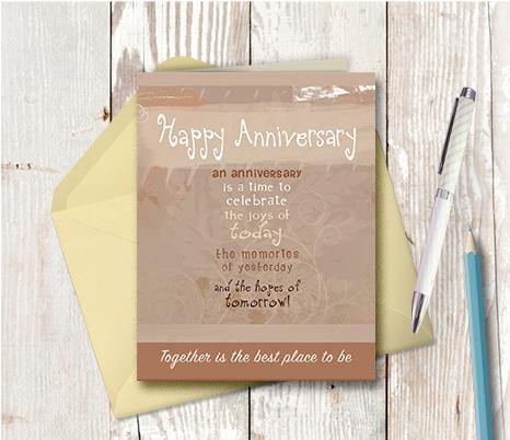 0174 Anniversary Note Card - deloresartcanada