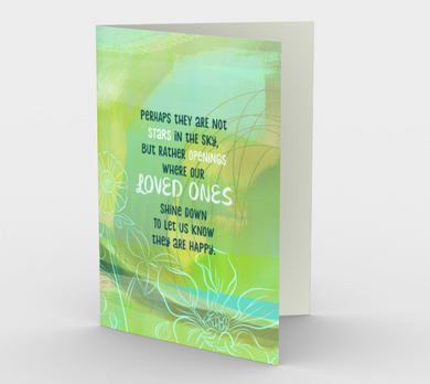 0619. Perhaps They Are Not Stars, But Loved Ones Sympathy Card by Deloresart - deloresartcanada