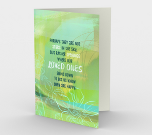 0619. Perhaps They Are Not Stars, But Loved Ones Sympathy Card by Deloresart - deloresartcanada