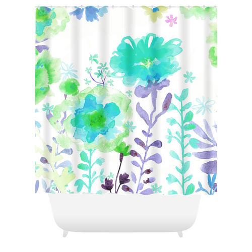 Grandma's Garden Shower Curtains - deloresartcanada
