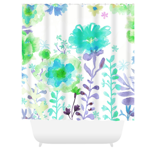 Grandma's Garden Shower Curtains - deloresartcanada