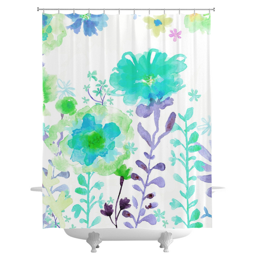 Grandma's Garden Shower Curtains - deloresartcanada