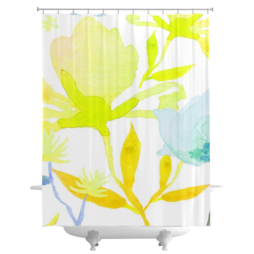 Dreamy Garden Yellow Shower Curtains - deloresartcanada