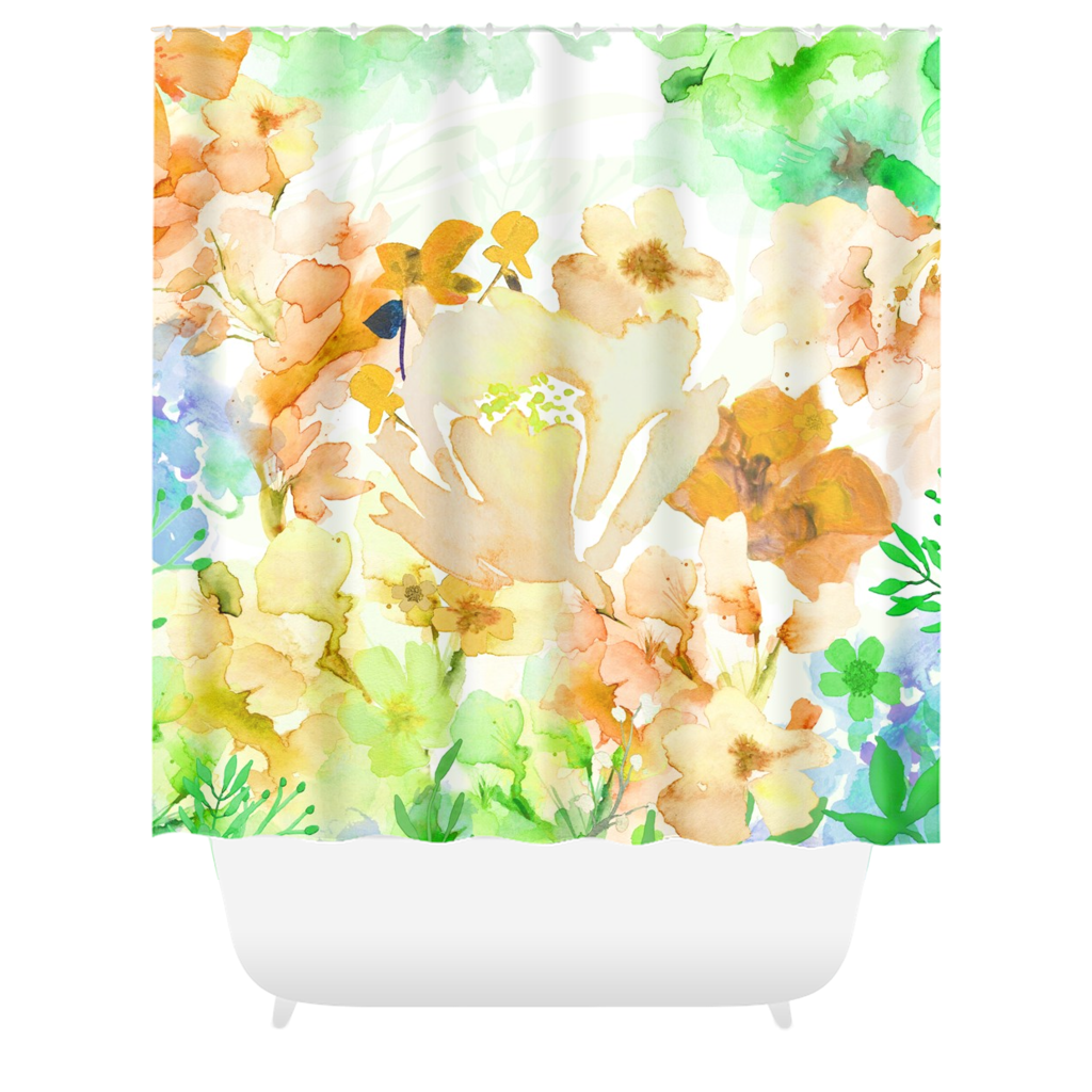 Gracious Garden Shower Curtains - deloresartcanada